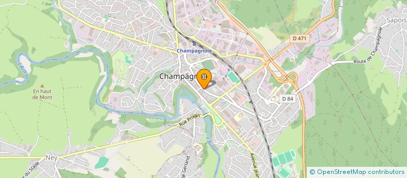 localisation de l'entreprise CAISSE DE CREDIT MUTUEL DE CHAMPAGNOLE - MOREZ - LES ROUSSES  CHAMPAGNOLE