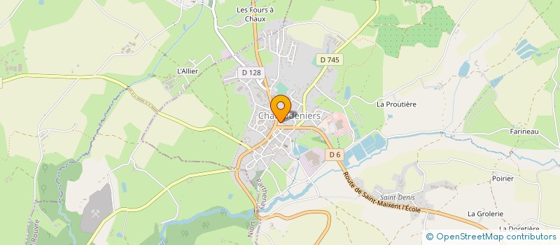 localisation de l'entreprise CAISSE DE CREDIT MUTUEL DE CHAMPDENIERS  CHAMPDENIERS