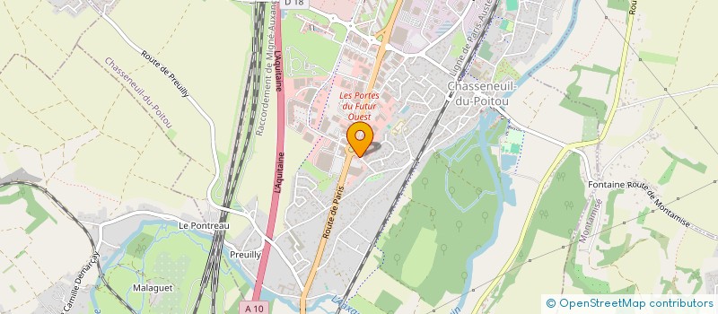 localisation de l'entreprise CAISSE DE CREDIT MUTUEL DE CHASSENEUIL DU POITOU  CHASSENEUIL-DU-POITOU