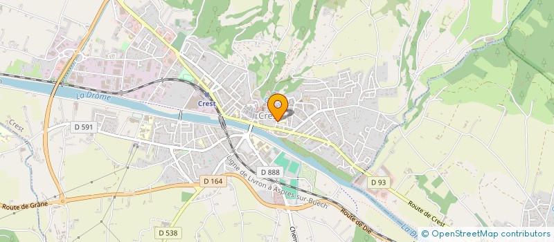 localisation de l'entreprise CAISSE DE CREDIT MUTUEL DE CREST  CREST