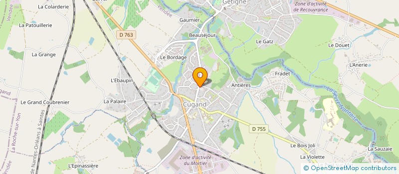 localisation de l'entreprise CAISSE DE CREDIT MUTUEL DE CUGAND  CUGAND