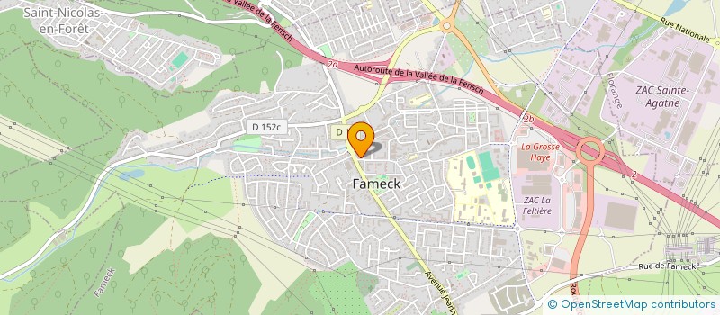 localisation de l'entreprise CAISSE DE CREDIT MUTUEL DE FAMECK  FAMECK