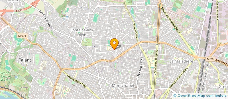 localisation de l'entreprise CAISSE DE CREDIT MUTUEL DE FONTAINE TALANT  FONTAINE-LES-DIJON