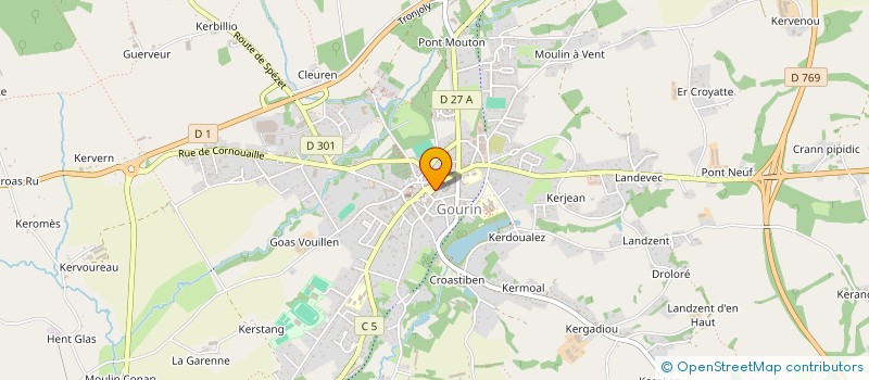 localisation de l'entreprise CAISSE DE CREDIT MUTUEL DE GOURIN-GUISCRIFF  GOURIN