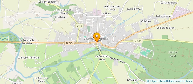 localisation de l'entreprise CAISSE DE CREDIT MUTUEL DE GUEMENE PENFAO  GUEMENE-PENFAO