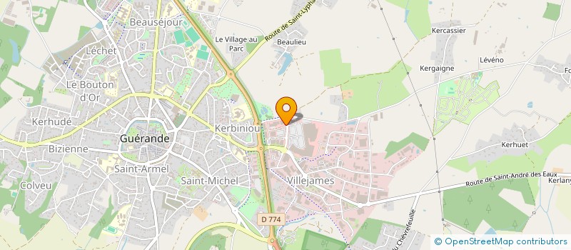 localisation de l'entreprise CAISSE DE CREDIT MUTUEL DE GUERANDE  GUERANDE