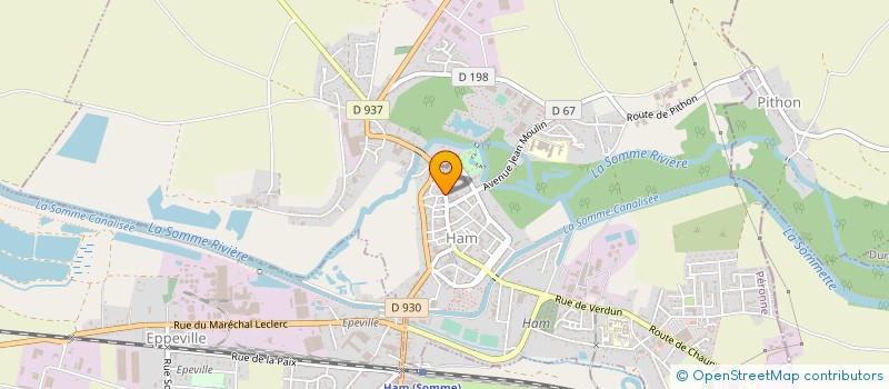 localisation de l'entreprise CAISSE DE CREDIT MUTUEL DE HAM  HAM