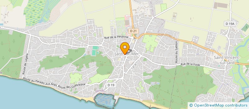 localisation de l'entreprise CAISSE DE CREDIT MUTUEL DE JARD SUR MER  JARD-SUR-MER