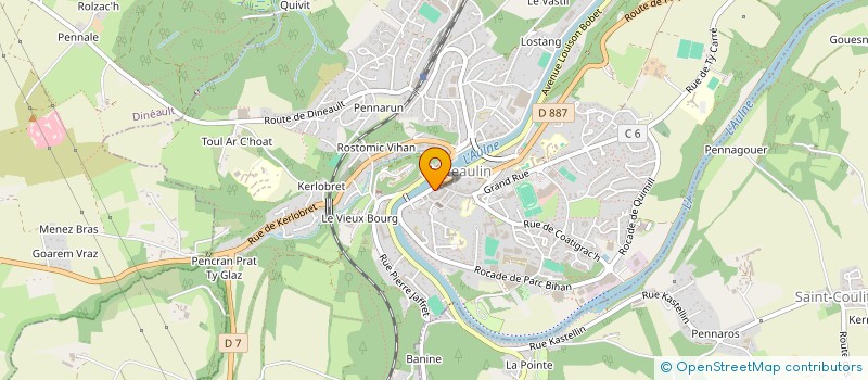 localisation de l'entreprise CAISSE DE CREDIT MUTUEL DE KASTELLIN PORZAY  CHATEAULIN