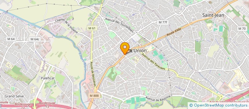 localisation de l'entreprise CAISSE DE CREDIT MUTUEL DE L'UNION  L'UNION