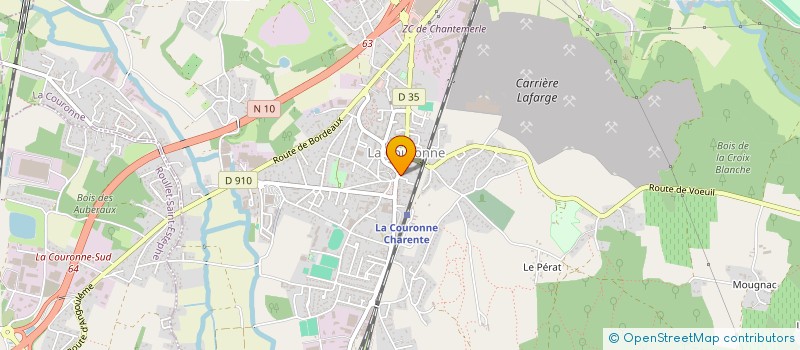 localisation de l'entreprise CAISSE DE CREDIT MUTUEL DE LA COURONNE  LA COURONNE