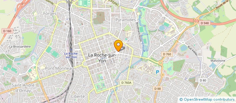 localisation de l'entreprise CAISSE DE CREDIT MUTUEL DE LA ROCHE DE GAULLE à LA ROCHE-SUR-YON