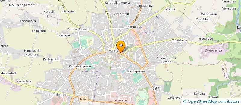 localisation de l'entreprise CAISSE DE CREDIT MUTUEL DE LESNEVEN - PLOUDANIEL à LESNEVEN