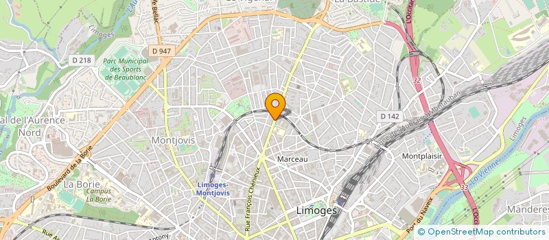 localisation de l'entreprise CAISSE DE CREDIT MUTUEL DE LIMOGES NORD  LE PALAIS-SUR-VIENNE