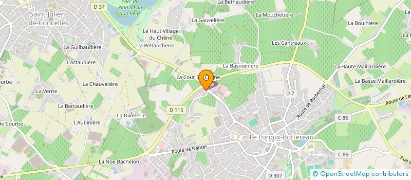 localisation de l'entreprise CAISSE DE CREDIT MUTUEL DE LOIRE DIVATTE  LE LOROUX-BOTTEREAU