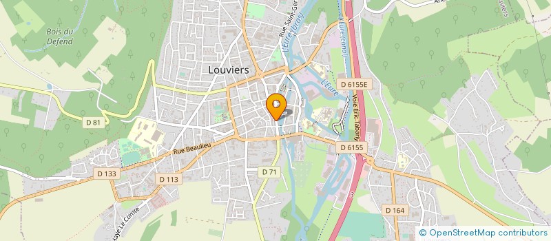 localisation de l'entreprise CAISSE DE CREDIT MUTUEL DE LOUVIERS  LOUVIERS