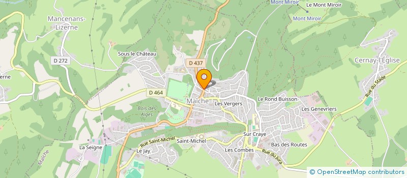 localisation de l'entreprise CAISSE DE CREDIT MUTUEL DE MAICHE  MAICHE