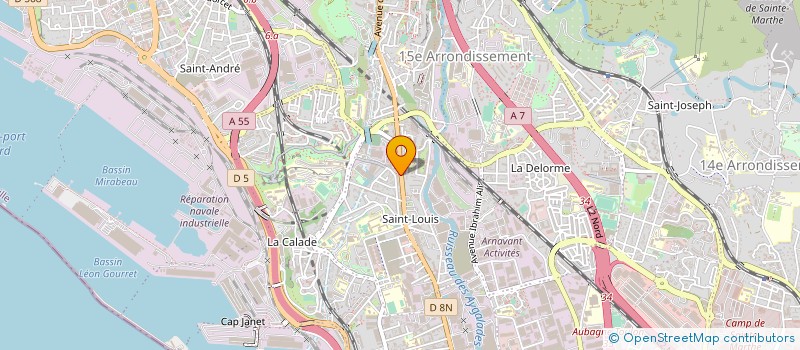 localisation de l'entreprise CAISSE DE CREDIT MUTUEL DE MARSEILLE SAINT LOUIS à MARSEILLE