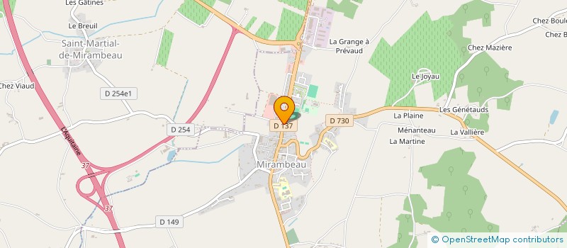 localisation de l'entreprise CAISSE DE CREDIT MUTUEL DE MIRAMBEAU  MIRAMBEAU