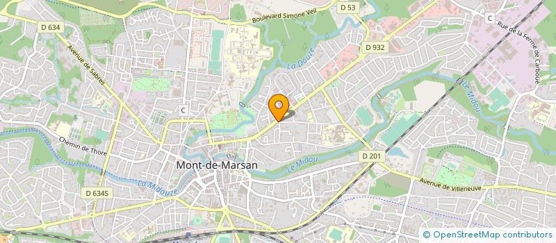 localisation de l'entreprise CAISSE DE CREDIT MUTUEL DE MONT DE MARSAN FOCH  MONT-DE-MARSAN