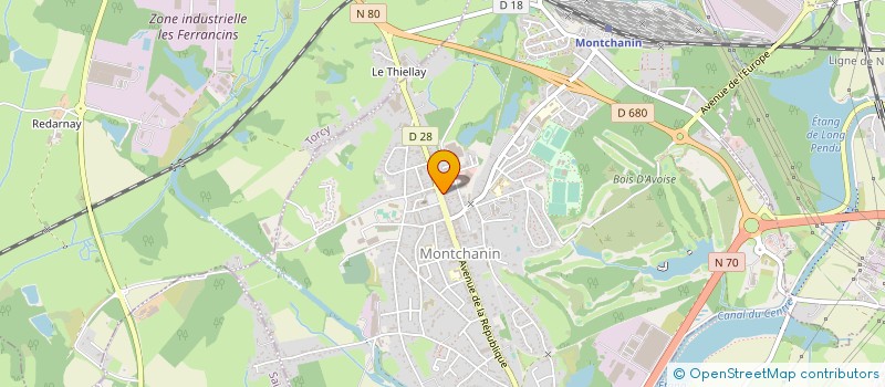 localisation de l'entreprise CAISSE DE CREDIT MUTUEL DE MONTCHANIN  MONTCHANIN