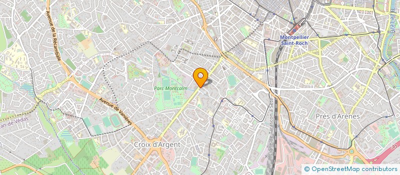 localisation de l'entreprise CAISSE DE CREDIT MUTUEL DE MONTPELLIER LA CROIX D ARGENT à MONTPELLIER