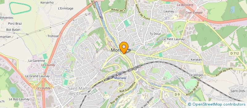 localisation de l'entreprise CAISSE DE CREDIT MUTUEL DE MORLAIX SAINT-MARTIN DES CHAMPS  MORLAIX