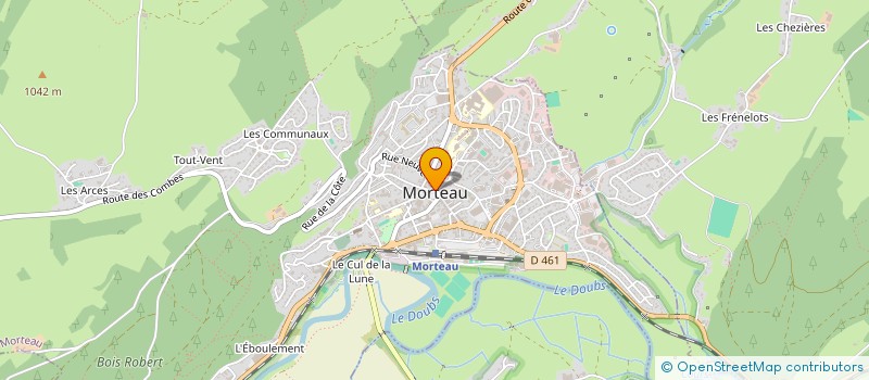 localisation de l'entreprise CAISSE DE CREDIT MUTUEL DE MORTEAU  MORTEAU