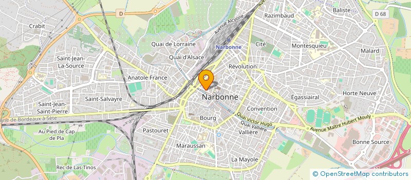 localisation de l'entreprise CAISSE DE CREDIT MUTUEL DE NARBONNE HOTEL DE VILLE  NARBONNE
