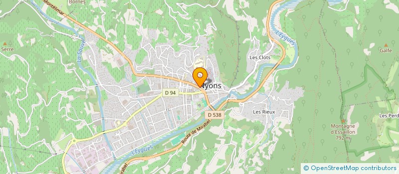 localisation de l'entreprise CAISSE DE CREDIT MUTUEL DE NYONS  NYONS