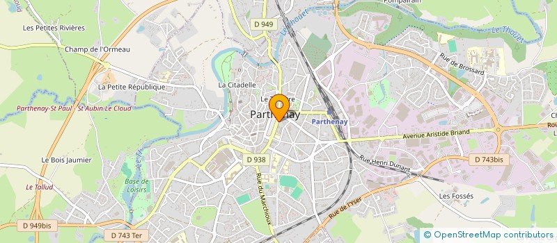 localisation de l'entreprise CAISSE DE CREDIT MUTUEL DE PARTHENAY  PARTHENAY