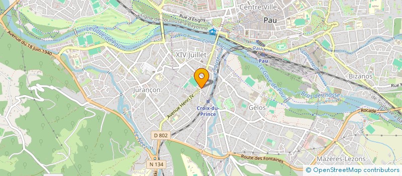 localisation de l'entreprise CAISSE DE CREDIT MUTUEL DE PAU CROIX DU PRINCE à PAU