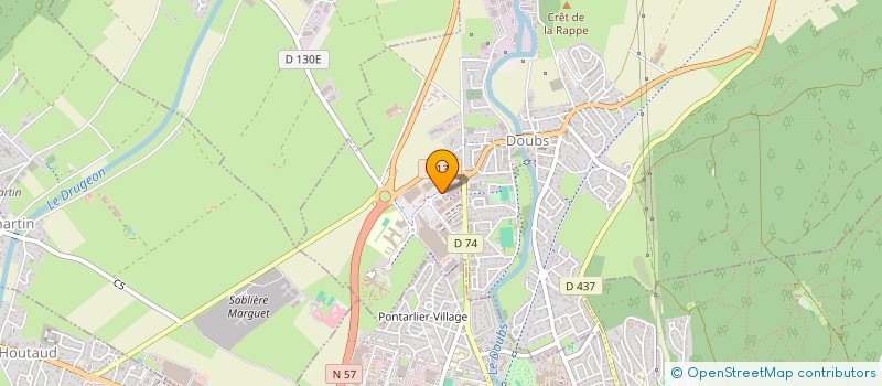 localisation de l'entreprise CAISSE DE CREDIT MUTUEL DE PONTARLIER  DOUBS