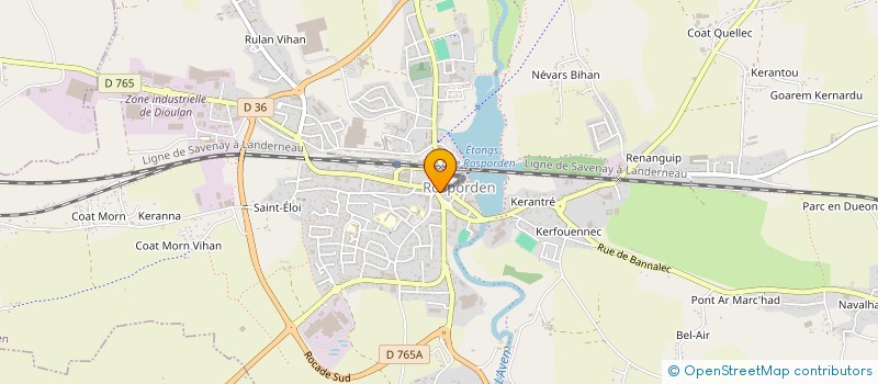 localisation de l'entreprise CAISSE DE CREDIT MUTUEL DE ROSPORDEN  ROSPORDEN