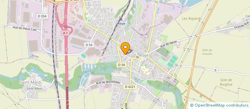localisation de l'entreprise CAISSE DE CREDIT MUTUEL DE ROYE à ROYE