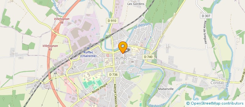 localisation de l'entreprise CAISSE DE CREDIT MUTUEL DE RUFFEC  RUFFEC