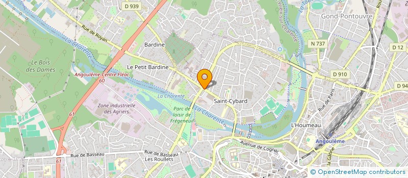 localisation de l'entreprise CAISSE DE CREDIT MUTUEL DE SAINT-CYBARD à ANGOULEME