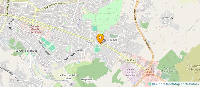 localisation de l'entreprise CAISSE DE CREDIT MUTUEL DE SOYAUX  SOYAUX