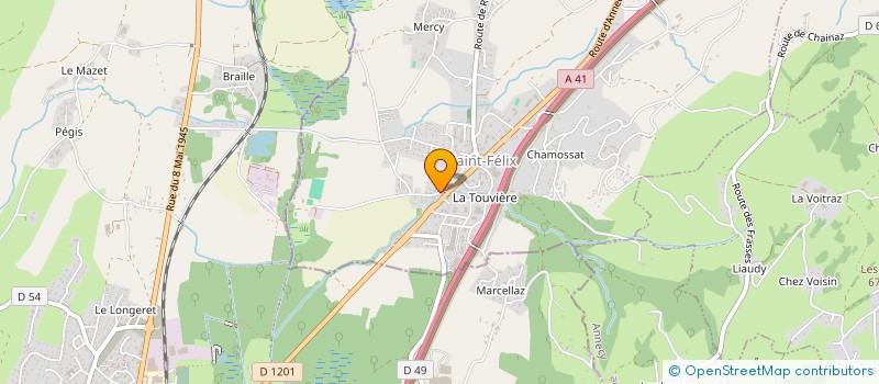 localisation de l'entreprise CAISSE DE CREDIT MUTUEL DE ST FELIX - PAYS DES BAUGES  SAINT-FELIX