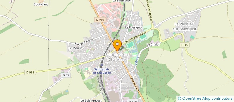 localisation de l'entreprise CAISSE DE CREDIT MUTUEL DE ST JUST EN CHAUSSEE  SAINT-JUST-EN-CHAUSSEE