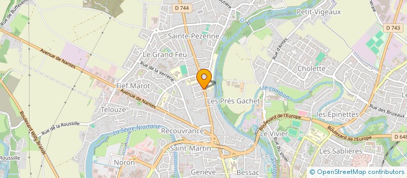 localisation de l'entreprise CAISSE DE CREDIT MUTUEL DE STE PEZENNE  NIORT