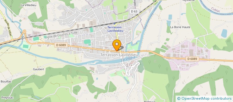 localisation de l'entreprise CAISSE DE CREDIT MUTUEL DE TERRASSON  TERRASSON-LAVILLEDIEU