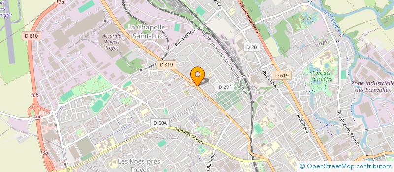 localisation de l'entreprise CAISSE DE CREDIT MUTUEL DE TROYES OUEST  LA CHAPELLE-SAINT-LUC