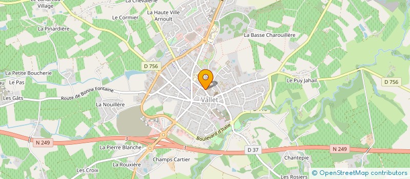 localisation de l'entreprise CAISSE DE CREDIT MUTUEL DE VALLET  VALLET