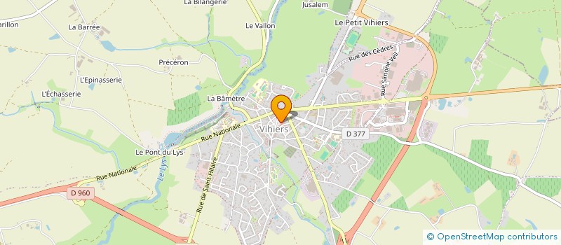 localisation de l'entreprise CAISSE DE CREDIT MUTUEL DE VIHIERS à LYS-HAUT-LAYON