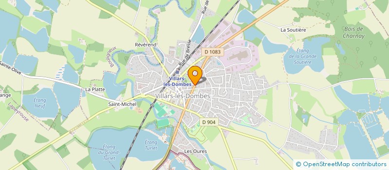 localisation de l'entreprise CAISSE DE CREDIT MUTUEL DE VILLARS LES DOMBES  VILLARS-LES-DOMBES