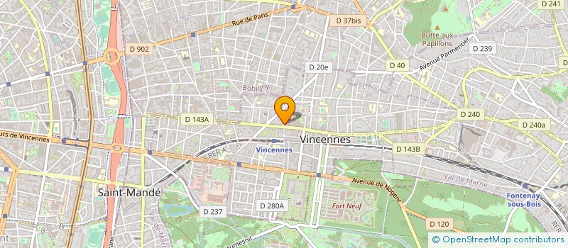 localisation de l'entreprise CAISSE DE CREDIT MUTUEL DE VINCENNES  VINCENNES