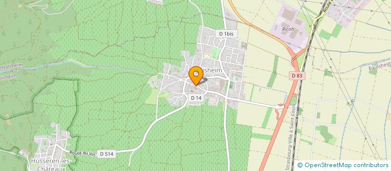 localisation de l'entreprise CAISSE DE CREDIT MUTUEL DES 3 CHATEAUX  EGUISHEIM