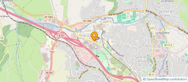 localisation de l'entreprise CAISSE DE CREDIT MUTUEL DES PROFESSIONS DE SANTE DE LOIRE ET HAUTE LOIRE  SAINT-PRIEST-EN-JAREZ