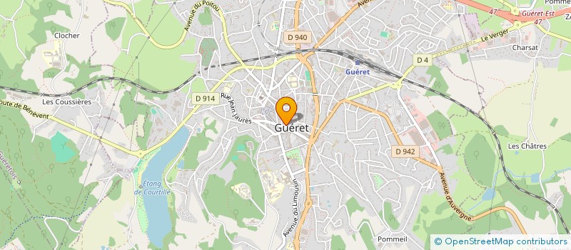 localisation de l'entreprise CAISSE DE CREDIT MUTUEL DU PAYS CREUSOIS à GUERET
